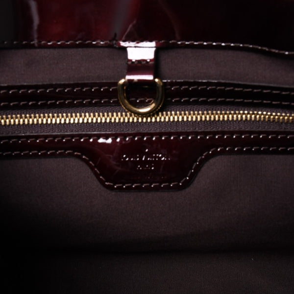 LOUIS VUITTON Wilshire PM Handbag M93641 Brown Amarant Enamel Monogram Vernis Good Condition Used 4a000670