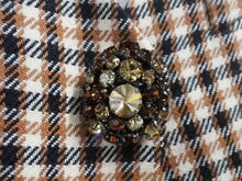 Load image into Gallery viewer, 極美品 AREA エリア ウール コットン混 チェック柄 ベスト クリスタル付き ブラウン サイズ4 中古 4b003991