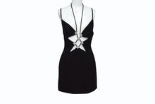 Load image into Gallery viewer, 新品未使用 AREA エリア STAR CUTOUT MINI DRESS スターカットアウト ミニドレス 2401D22184 サイズM ブラック 中古 4b003993