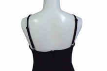 Load image into Gallery viewer, 新品同様 AREA エリア ビジュー ミニドレス RN154562 ポリエステル ウール エラスタン ラインストーン ブラック サイズ4 中古 4b003994