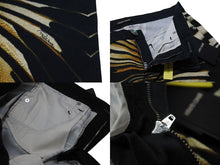 Load image into Gallery viewer, 新品未使用 Roberto Cavalli ロベルトカバリ デニムパンツ テーパード Ray of Gold print コットン エラステン ブラック サイズ42 中古 4b003995