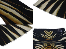 Load image into Gallery viewer, 新品未使用 Roberto Cavalli ロベルトカバリ デニムパンツ テーパード Ray of Gold print コットン エラステン ブラック サイズ42 中古 4b003995