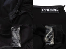 Load image into Gallery viewer, 極美品 DAVID KOMA デヴィッド コーマ ミニドレス ワンピース ビスコース ポリアミド エラスタン ブラック サイズ8 中古 4b003999