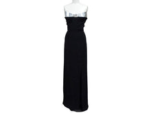 画像をギャラリービューアに読み込む, 極美品 Mugler ミュグレー structured strapless maxi dress ストラクチャードストラップレスマキシドレス ブラック シルバー 中古 4b004001