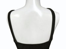 画像をギャラリービューアに読み込む, AYA MUSE アヤミューズ クルーネック ニットワンピース ミニドレス コットン ナイロン カーキ ゴールド サイズXS 美品 中古 4b004004