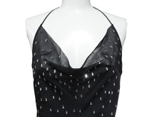 Load image into Gallery viewer, 極美品 RABANNE ラバンヌ ワンピース ライトストーン ブラック 24PCRO756PO0336 コットン ポリエステル 中古 4b004005