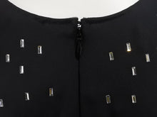 Load image into Gallery viewer, 極美品 RABANNE ラバンヌ ワンピース ライトストーン ブラック 24PCRO756PO0336 コットン ポリエステル 中古 4b004005