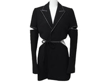 画像をギャラリービューアに読み込む, 極美品 MACH &amp; MACH マッハアンドマッハ テーラードジャケット イタリア製 ウール ラインストーン ブラック サイズ38 中古 4b004007