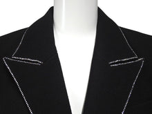 画像をギャラリービューアに読み込む, 極美品 MACH &amp; MACH マッハアンドマッハ テーラードジャケット イタリア製 ウール ラインストーン ブラック サイズ38 中古 4b004007