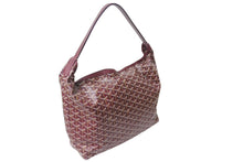 Load image into Gallery viewer, 極美品 GOYARD ゴヤール フィッジ ハンドバッグ ワンショルダーバッグ PVC レザー バーガンディ シルバー金具 中古 4b004008