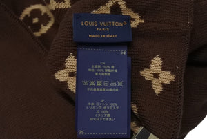 新品同様 LOUIS VUITTON ルイヴィトン ビーニー LV フィット モノグラム ニットキャップ M5248A サイズS ブラウン 中古 4b004018