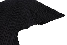 画像をギャラリービューアに読み込む, PLEATS PLEASE プリーツプリーズ イッセイミヤケ プリーツ 半袖カットソー PP71-JK716 ポリエステル ブラック サイズ 5 美品 中古 4b004025