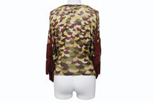 画像をギャラリービューアに読み込む, JeanPaul GAULTIER FEMME ジャンポールゴルチエファム フリンジ 変形カットソー ワインレッド マルチカラー サイズM 美品 中古 4b004026