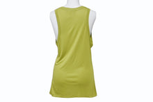 画像をギャラリービューアに読み込む, Christian Dior クリスチャンディオール ハート ロゴ ラインストーン ノースリーブ グリーン ガリアーノ レーヨン クリスタル 4H16155970 サイズ40 美品 中古 4b004063