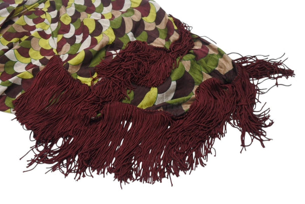 JeanPaul GAULTIER FEMME Fringe Deformed Cut and Sewn Wine Red Multicolor Size M Good Condition Used 4b004026