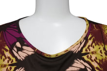 画像をギャラリービューアに読み込む, 極美品 Jean Paul GAULTIER FEMME ジャンポールゴルチェ フェム 半袖Tシャツ サイズ42 ブラウン フラワーモチーフ 総柄 中古 4b004031