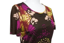 画像をギャラリービューアに読み込む, 極美品 Jean Paul GAULTIER FEMME ジャンポールゴルチェ フェム 半袖Tシャツ サイズ42 ブラウン フラワーモチーフ 総柄 中古 4b004031