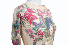 画像をギャラリービューアに読み込む, Christian Dior クリスチャンディオール J'ADORE ジャドール 04SS RUNWAY パワーネット ボディスーツ タトゥー ガリアーノ期 良品 中古 4b004032