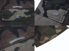 画像をギャラリービューアに読み込む, 新品未使用 CHROME HEARTS クロムハーツ Devil Dog Shorts デビルドッグ カーゴショーツ サイズ29 CHクロスパッチ カモフラ柄 中古 4b004047