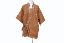 Load image into Gallery viewer, 極美品 HUMAN MADE ヒューマンメード 24SS HM Samue サムエ はっぴ ブラウン 柿渋染め 和服 HM27SH030 ロゴ サイズM 中古 4b004049