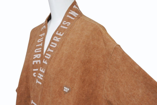 Very Good Condition HUMAN MADE Human Made 24SS HM Samue Happy Brown Persimmon Shibu Dyed Japanese Clothes HM27SH030 Logo Size M Used 4b004049