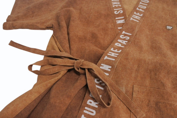 Very Good Condition HUMAN MADE Human Made 24SS HM Samue Happy Brown Persimmon Shibu Dyed Japanese Clothes HM27SH030 Logo Size M Used 4b004049