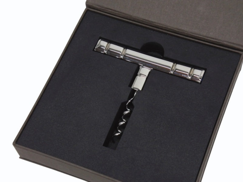 New and unused PATEK PHILIPPE Corkscrew Wine Opener Stainless Steel Lucice Silver Blue Used 4b004058