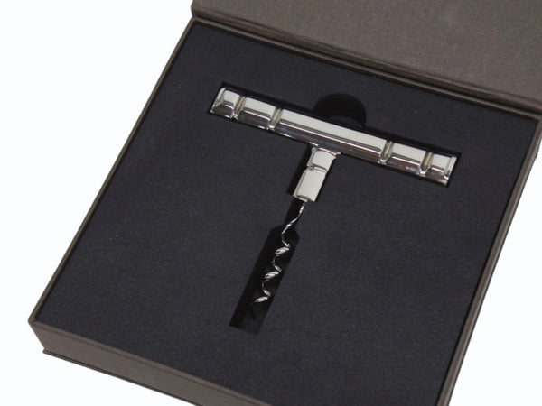 新品未使用 PATEK PHILIPPE パテックフィリップ コルク抜き ワインオープナー ステンレスルチース シルバー ブルー 中古 4b004058