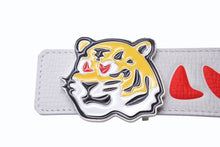 画像をギャラリービューアに読み込む, 新品未使用 LOUIS VUITTON ルイヴィトン×NIGO タイガー ベルト LV MADE M0486 レザー ホワイト レッド 中古 4b004061