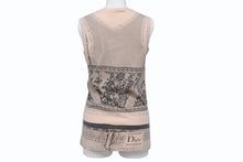 画像をギャラリービューアに読み込む, Christian Dior クリスチャンディオール タンクトップ 6E16155001 サイズ6 ガリアーノ期 プリント ピンクベージュ 中古 4b004064