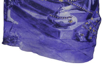 画像をギャラリービューアに読み込む, JEAN PAUL GAULTIER MAILLE ジャンポールゴルチエ マイユ 総柄 半袖 パワーネット ブルー 人物柄 ナイロン メッシュ サイズM 美品 中古 4b004065