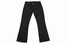 画像をギャラリービューアに読み込む, 極美品 CHROME HEARTS クロムハーツ フレアニーステッチデニムパンツ 255536 コットン シルバー925 サイズ26 ブラック 中古 4b004067