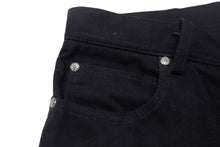 画像をギャラリービューアに読み込む, 極美品 CHROME HEARTS クロムハーツ フレアニーステッチデニムパンツ 255536 コットン シルバー925 サイズ26 ブラック 中古 4b004067