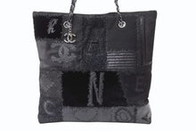 Load image into Gallery viewer, 極美品 CHANEL シャネル パッチワーク チェーントートバッグ 25番台 ココマーク キャンバス デニム ツイード パテント レザー 中古 4b004068