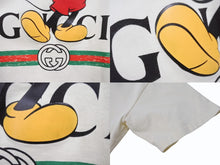 画像をギャラリービューアに読み込む, GUCCI × DISNEY グッチ ディズニー 20AW ミッキーマウス 半袖Ｔシャツ クリーム コットン プリント サイズS 565806 美品 中古 4b004072