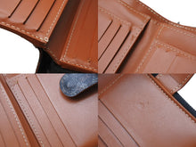 Load image into Gallery viewer, GOYARD ゴヤール TUILERIES チュイルリー 二つ折り財布 ウォレット PVC レザー ブラック ブラウン シルバー金具 良品 中古 4b004076