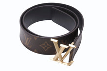 Load image into Gallery viewer, LOUIS VUITTON ルイヴィトン LV ピラミッド ベルト ブラウン PVC カーフ 90/36 M0422 ゴールド金具 小物 ロゴ 美品 中古 4b004077