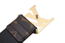 Load image into Gallery viewer, LOUIS VUITTON ルイヴィトン LV ピラミッド ベルト ブラウン PVC カーフ 90/36 M0422 ゴールド金具 小物 ロゴ 美品 中古 4b004077
