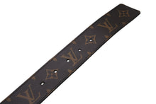 Load image into Gallery viewer, LOUIS VUITTON ルイヴィトン LV ピラミッド ベルト ブラウン PVC カーフ 90/36 M0422 ゴールド金具 小物 ロゴ 美品 中古 4b004077