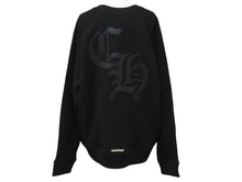 画像をギャラリービューアに読み込む, 新品同様 CHROME HEARTS クロムハーツ セメタリークロスパッチ ラグラン スウェットシャツ サイズL ブラック シルバー925 中古 4b004083