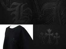 画像をギャラリービューアに読み込む, 新品同様 CHROME HEARTS クロムハーツ セメタリークロスパッチ ラグラン スウェットシャツ サイズL ブラック シルバー925 中古 4b004083