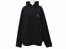 画像をギャラリービューアに読み込む, 新品同様 CHROME HEARTS クロムハーツ セメタリークロスパッチ ラグランフーディー パーカー サイズL ブラック シルバー925 中古 4b004084