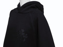 画像をギャラリービューアに読み込む, 新品同様 CHROME HEARTS クロムハーツ セメタリークロスパッチ ラグランフーディー パーカー サイズL ブラック シルバー925 中古 4b004084