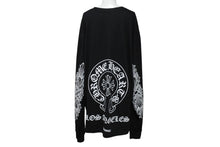 画像をギャラリービューアに読み込む, 新品同様 CHROME HEARTS クロムハーツ ラスベガス限定 ホースシュー ロゴ ロンT 長袖Tシャツ ブラック ホワイト サイズXXL 中古 4b004085
