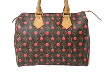 Load image into Gallery viewer, 極美品 LOUIS VUITTON ルイヴィトン スピーディ25 ハンドバッグ M95009 モノグラム チェリー ブラウン 村上隆 中古 4b004087