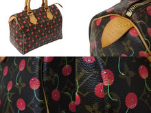 Load image into Gallery viewer, 極美品 LOUIS VUITTON ルイヴィトン スピーディ25 ハンドバッグ M95009 モノグラム チェリー ブラウン 村上隆 中古 4b004087