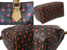 Load image into Gallery viewer, 極美品 LOUIS VUITTON ルイヴィトン スピーディ25 ハンドバッグ M95009 モノグラム チェリー ブラウン 村上隆 中古 4b004087