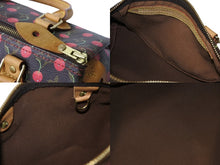 Load image into Gallery viewer, 極美品 LOUIS VUITTON ルイヴィトン スピーディ25 ハンドバッグ M95009 モノグラム チェリー ブラウン 村上隆 中古 4b004087
