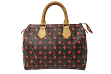 Load image into Gallery viewer, LOUIS VUITTON ルイヴィトン スピーディ25 ハンドバッグ M95009 モノグラム チェリー ブラウン 村上隆 美品 中古 4b004089
