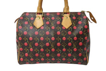 Load image into Gallery viewer, LOUIS VUITTON ルイヴィトン スピーディ25 ハンドバッグ M95009 モノグラム チェリー ブラウン 村上隆 美品 中古 4b004089